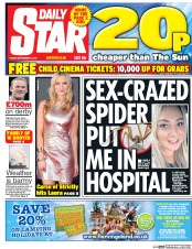 Daily Star () Newspaper Front Page for 9 September 2016