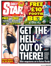 Daily Star () Newspaper Front Page for 9 September 2017