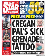 Daily Star Sunday () Newspaper Front Page for 10 January 2016