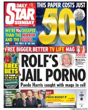 Daily Star Sunday () Newspaper Front Page for 10 July 2016