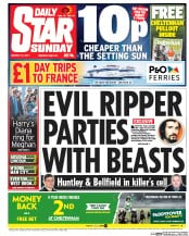 Daily Star Sunday () Newspaper Front Page for 12 March 2017