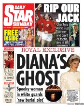Daily Star Sunday () Newspaper Front Page for 12 July 2020