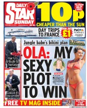 Daily Star Sunday () Newspaper Front Page for 13 November 2016