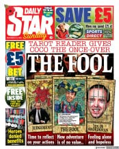Daily Star Sunday () Newspaper Front Page for 13 November 2022
