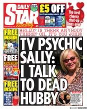 Daily Star Sunday () Newspaper Front Page for 13 February 2022