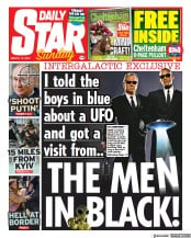Daily Star Sunday () Newspaper Front Page for 13 March 2022