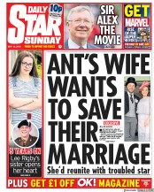 Daily Star Sunday () Newspaper Front Page for 13 May 2018