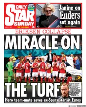 Daily Star Sunday () Newspaper Front Page for 13 June 2021