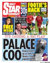 Daily Star Sunday () Newspaper Front Page for 14 June 2020