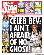 Daily Star Sunday () Newspaper Front Page for 15 November 2020