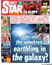 Daily Star Sunday () Newspaper Front Page for 15 May 2022