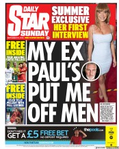 Daily Star Sunday () Newspaper Front Page for 15 September 2019