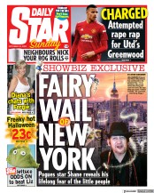 Daily Star Sunday () Newspaper Front Page for 16 October 2022