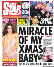 Daily Star Sunday () Newspaper Front Page for 16 December 2018