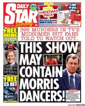 Daily Star Sunday () Newspaper Front Page for 17 October 2021