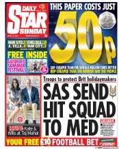 Daily Star Sunday () Newspaper Front Page for 17 April 2016