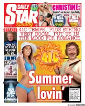 Daily Star Sunday () Newspaper Front Page for 17 July 2022