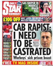 Daily Star Sunday () Newspaper Front Page for 18 March 2018