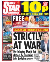 Daily Star Sunday () Newspaper Front Page for 18 September 2016