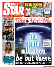 Daily Star Sunday () Newspaper Front Page for 18 September 2022