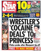 Daily Star Sunday () Newspaper Front Page for 19 February 2017