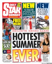 Daily Star Sunday () Newspaper Front Page for 19 May 2019