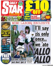 Daily Star Sunday () Newspaper Front Page for 1 May 2022