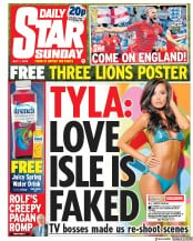 Daily Star Sunday () Newspaper Front Page for 1 July 2018