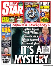 Daily Star Sunday () Newspaper Front Page for 20 February 2022