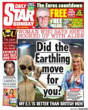 Daily Star Sunday () Newspaper Front Page for 20 June 2021