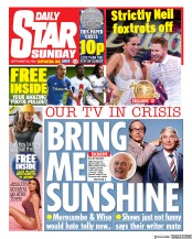 Daily Star Sunday () Newspaper Front Page for 20 September 2020