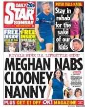 Daily Star Sunday () Newspaper Front Page for 21 October 2018