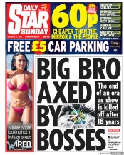 Daily Star Sunday () Newspaper Front Page for 21 January 2018