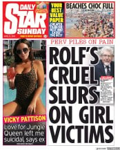 Daily Star Sunday () Newspaper Front Page for 21 April 2019