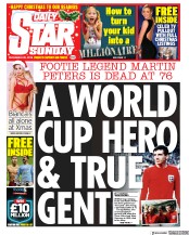 Daily Star Sunday () Newspaper Front Page for 22 December 2019