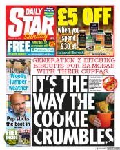 Daily Star Sunday () Newspaper Front Page for 22 January 2023