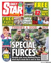 Daily Star Sunday () Newspaper Front Page for 22 May 2022