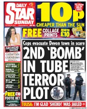 Daily Star Sunday () Newspaper Front Page for 23 October 2016
