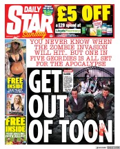 Daily Star Sunday () Newspaper Front Page for 23 January 2022