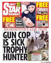 Daily Star Sunday () Newspaper Front Page for 23 February 2020
