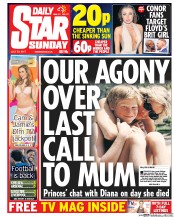 Daily Star Sunday () Newspaper Front Page for 23 July 2017