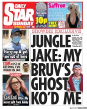 Daily Star Sunday () Newspaper Front Page for 23 August 2020