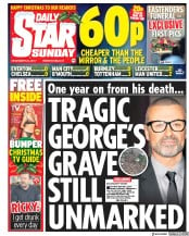 Daily Star Sunday () Newspaper Front Page for 24 December 2017