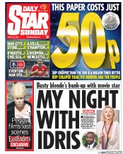 Daily Star Sunday () Newspaper Front Page for 24 April 2016