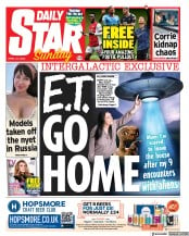 Daily Star Sunday () Newspaper Front Page for 24 April 2022