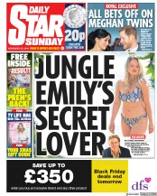 Daily Star Sunday () Newspaper Front Page for 25 November 2018