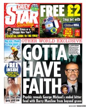 Daily Star Sunday () Newspaper Front Page for 25 December 2022