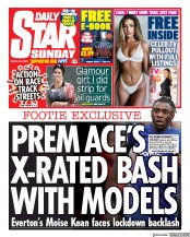 Daily Star Sunday () Newspaper Front Page for 26 April 2020