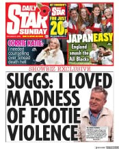 Daily Star Sunday () Newspaper Front Page for 27 October 2019
