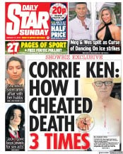 Daily Star Sunday () Newspaper Front Page for 27 January 2019